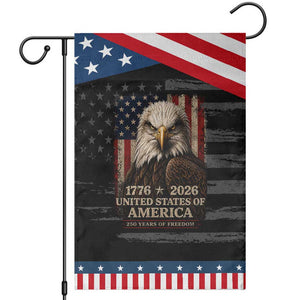 250 Anniversary USA Flag Patriotic Garden Flag Vintage Bald Eagle Patriotic 1776 2026 250 Years Birthday TS10 Distressed Black Blue Print Your Wear