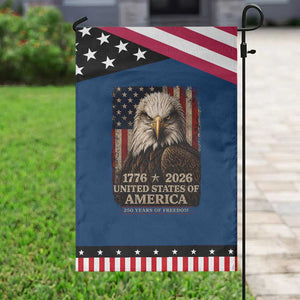 250 Anniversary USA Flag Patriotic Garden Flag Vintage Bald Eagle Patriotic 1776 2026 250 Years Birthday TS10 Classic Blue Black Print Your Wear