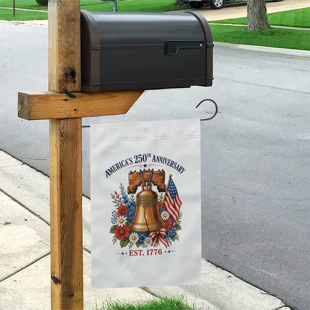 250 Anniversary Garden Flag Floral Liberty Bell USA 250th American 4th July 2026 TS10 Print Your Wear
