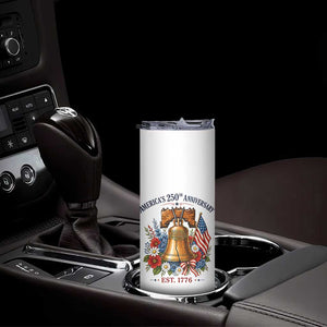 250 Anniversary Skinny Tumbler Floral Liberty Bell USA 250th American 4th July 2026 TS10 Print Your Wear