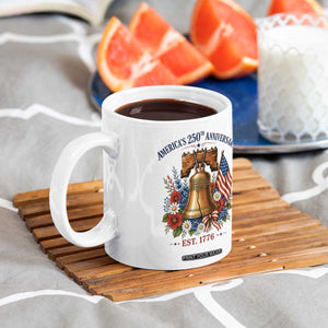 250 Anniversary Coffee Mug Floral Liberty Bell USA 250th American 4th July 2026 TS10 Print Your Wear