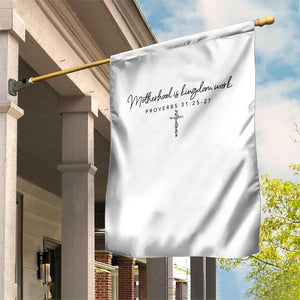 Motherhood Is Kingdom Work Garden Flag Christian Mom Floral Mama Mothers Day TS10 Print Your Wear