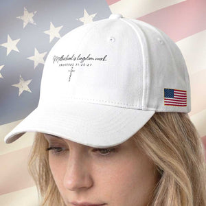 Motherhood Is Kingdom Work Baseball Cap Christian Mom Floral Mama Mothers Day TS10 Print Your Wear