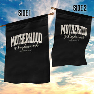 Motherhood Is Kingdom Work Garden Flag Cute Christian Mom Mothers Day Floral Jesus TS10 Print Your Wear