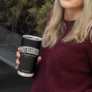 Motherhood Is Kingdom Work Tumbler Cup Cute Christian Mom Mothers Day Floral Jesus TS10 Print Your Wear