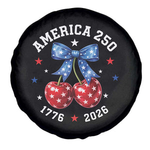 250 Anniversary USA Spare Tire Cover Cherry Coquette Bow 4th Of July 1776 2026 250th Birthday TS10 Print Your Wear