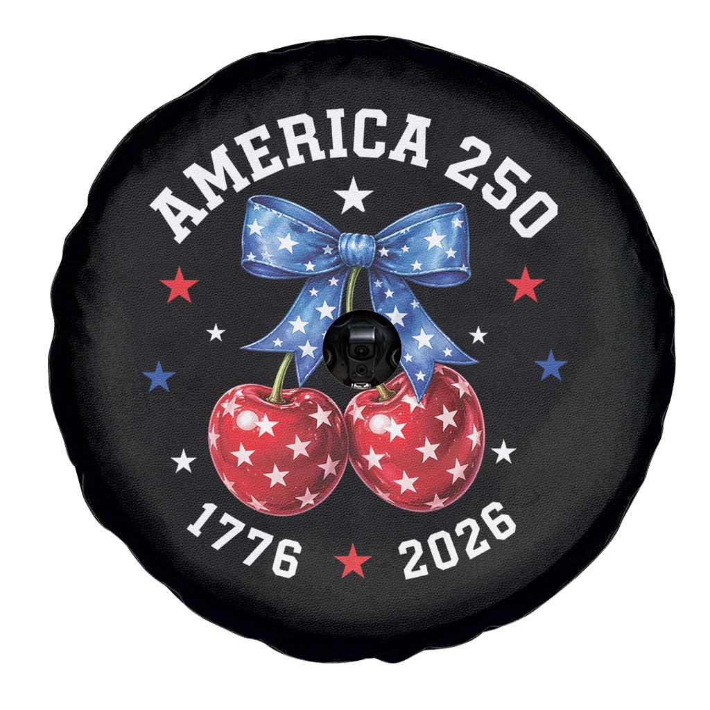 250 Anniversary USA Spare Tire Cover Cherry Coquette Bow 4th Of July 1776 2026 250th Birthday TS10 Print Your Wear