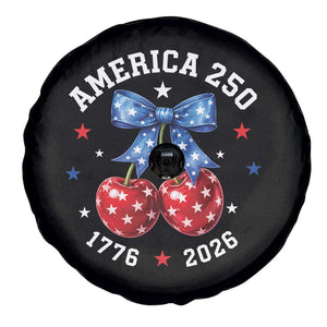 250 Anniversary USA Spare Tire Cover Cherry Coquette Bow 4th Of July 1776 2026 250th Birthday TS10 Print Your Wear