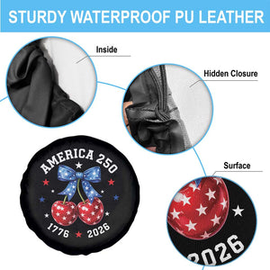 250 Anniversary USA Spare Tire Cover Cherry Coquette Bow 4th Of July 1776 2026 250th Birthday TS10 Print Your Wear