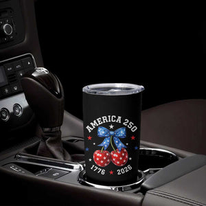 250 Anniversary USA Tumbler Cup Cherry Coquette Bow 4th Of July 1776 2026 250th Birthday TS10 Print Your Wear