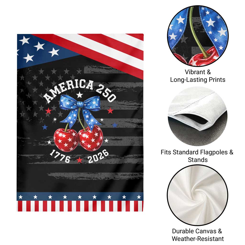 250 Anniversary USA Patriotic Garden Flag Cherry Coquette Bow 4th Of July 1776 2026 250th Birthday TS10 Print Your Wear