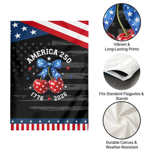 250 Anniversary USA Patriotic Garden Flag Cherry Coquette Bow 4th Of July 1776 2026 250th Birthday TS10 Print Your Wear