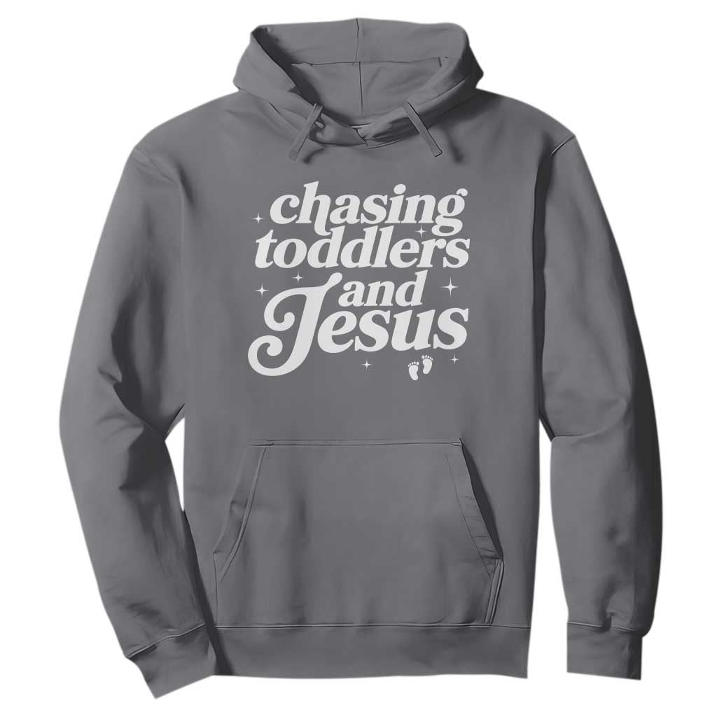Christian Mom Hoodie Chasing Jesus And Toddlers TS10 Charcoal Print Your Wear