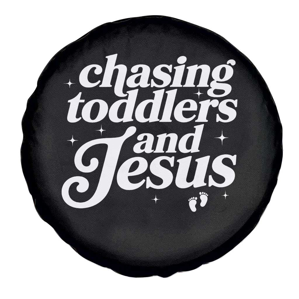 Christian Mom Spare Tire Cover Chasing Jesus And Toddlers TS10 Print Your Wear