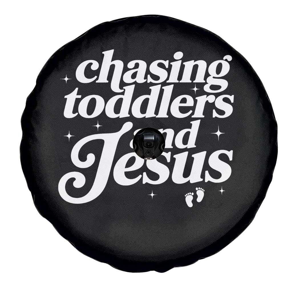 Christian Mom Spare Tire Cover Chasing Jesus And Toddlers TS10 Print Your Wear
