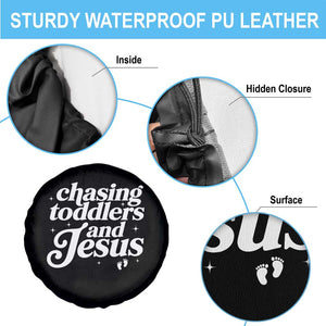 Christian Mom Spare Tire Cover Chasing Jesus And Toddlers TS10 Print Your Wear