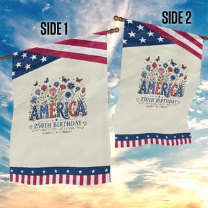 Floral 250th Anniversary Patriotic Garden Flag Wildflower Independence Day 250 Years Birthday 1776 2026 TS10 Print Your Wear