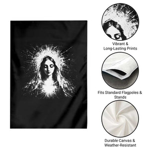 Catholic Virgin Mary Garden Flag Vintage Marian Face Christian Our Lady TS10 Print Your Wear