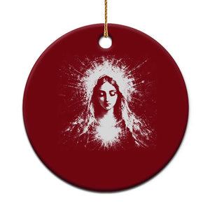 Catholic Virgin Mary Ceramic Ornament Vintage Marian Face Christian Our Lady TS10 1pc Red Print Your Wear