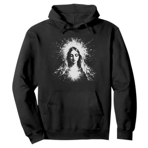 Catholic Virgin Mary Hoodie Vintage Marian Face Christian Our Lady TS10 Black Print Your Wear