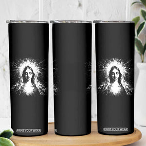 Catholic Virgin Mary Skinny Tumbler Vintage Marian Face Christian Our Lady TS10 Print Your Wear