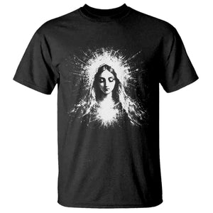 Catholic Virgin Mary T Shirt Vintage Marian Face Christian Our Lady TS10 Black Print Your Wear