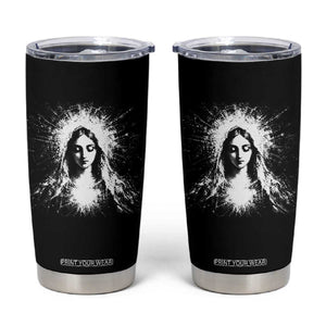 Catholic Virgin Mary Tumbler Cup Vintage Marian Face Christian Our Lady TS10 Black Print Your Wear