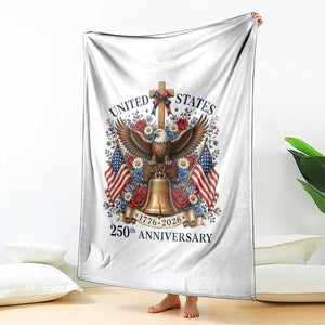 250 Anniversary USA Patriotic Eagle Throw Blanket Flower 250th Birthday 4th Of July 2026 TS10 Print Your Wear