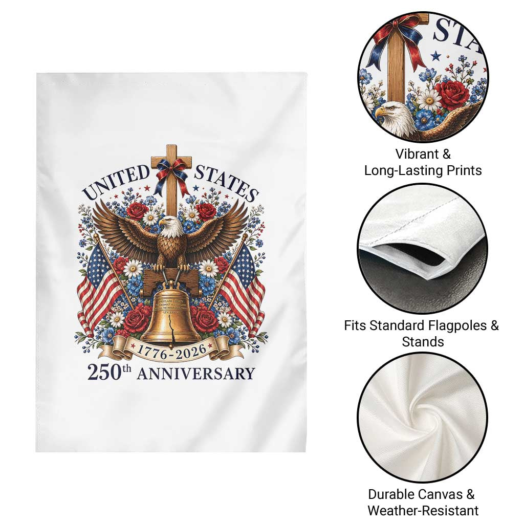 250 Anniversary USA Patriotic Eagle Garden Flag Flower 250th Birthday 4th Of July 2026 TS10 Print Your Wear