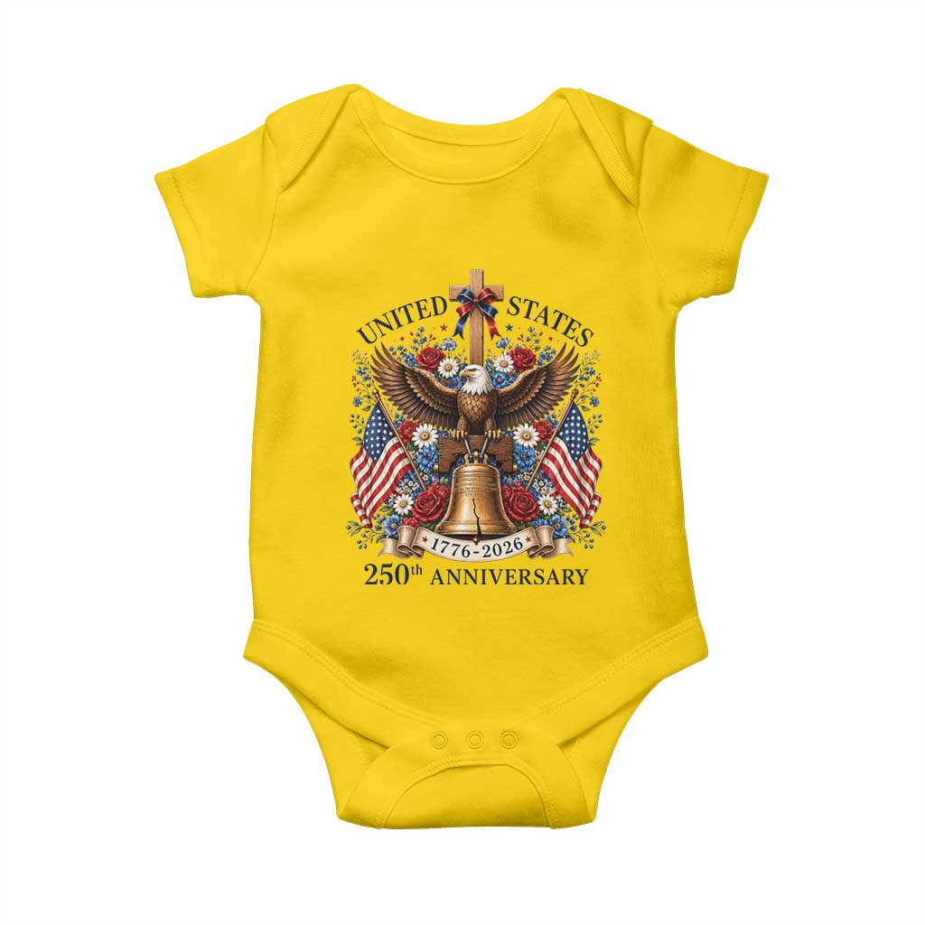 250 Anniversary USA Patriotic Eagle Baby Onesie Flower 250th Birthday 4th Of July 2026 TS10 Daisy Print Your Wear