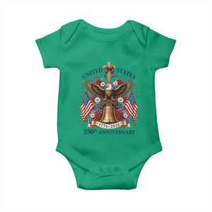 250 Anniversary USA Patriotic Eagle Baby Onesie Flower 250th Birthday 4th Of July 2026 TS10 Irish Green Print Your Wear