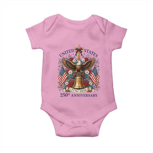 250 Anniversary USA Patriotic Eagle Baby Onesie Flower 250th Birthday 4th Of July 2026 TS10 Light Pink Print Your Wear