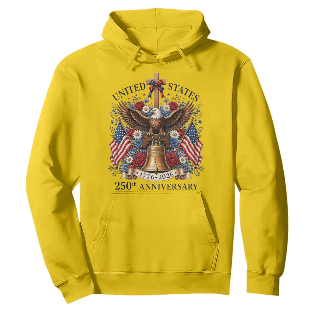 250 Anniversary USA Patriotic Eagle Hoodie Flower 250th Birthday 4th Of July 2026 TS10 Daisy Print Your Wear