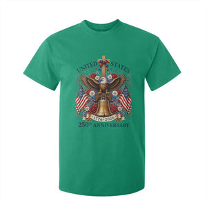 250 Anniversary USA Patriotic Eagle T Shirt For Kid Flower 250th Birthday 4th Of July 2026 TS10 Irish Green Print Your Wear