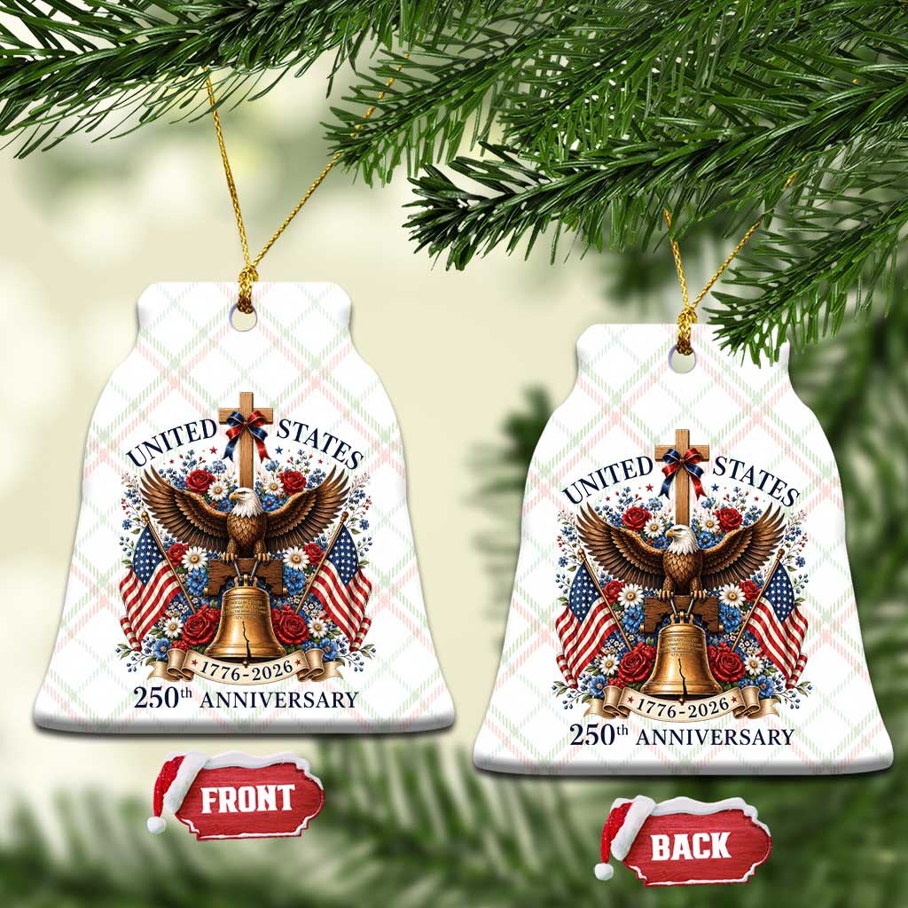 250 Anniversary USA Patriotic Eagle Ceramic Ornament Flower 250th Birthday 4th Of July 2026 TS10 Print Your Wear