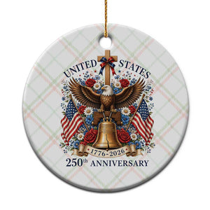 250 Anniversary USA Patriotic Eagle Ceramic Ornament Flower 250th Birthday 4th Of July 2026 TS10 1pc Christmas Plaid Print Your Wear