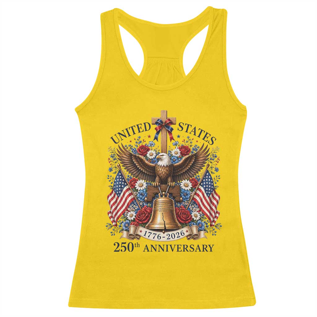 250 Anniversary USA Patriotic Eagle Racerback Tank Top Flower 250th Birthday 4th Of July 2026 TS10 Daisy Print Your Wear