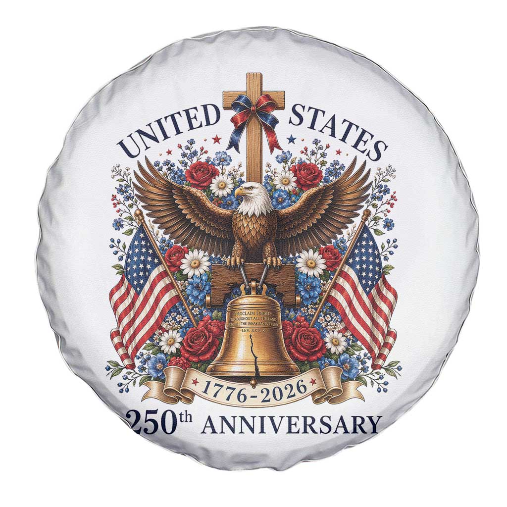 250 Anniversary USA Patriotic Eagle Spare Tire Cover Flower 250th Birthday 4th Of July 2026 TS10 Print Your Wear
