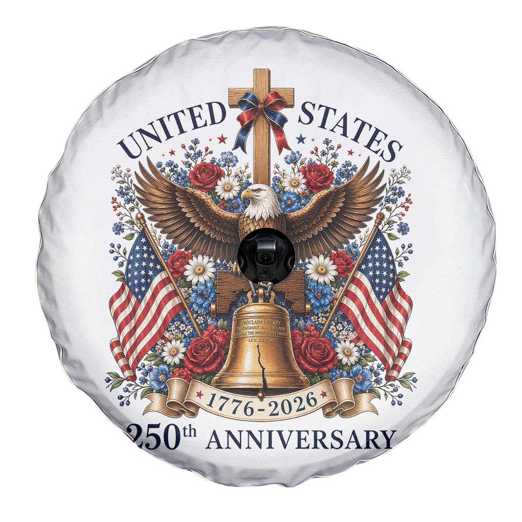 250 Anniversary USA Patriotic Eagle Spare Tire Cover Flower 250th Birthday 4th Of July 2026 TS10 Print Your Wear