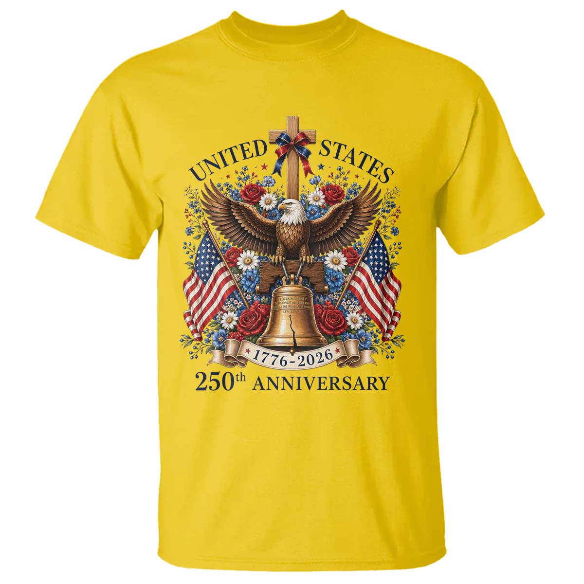 250 Anniversary USA Patriotic Eagle T Shirt Flower 250th Birthday 4th Of July 2026 TS10 Daisy Print Your Wear