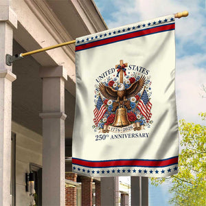 250 Anniversary USA Eagle Patriotic Garden Flag Flower 250th Birthday 4th Of July 2026 TS10 Modern Beige Red Print Your Wear