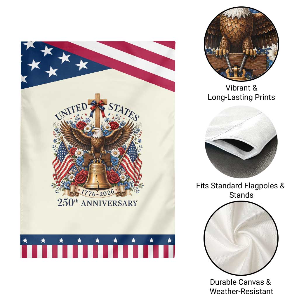 250 Anniversary USA Eagle Patriotic Garden Flag Flower 250th Birthday 4th Of July 2026 TS10 Print Your Wear
