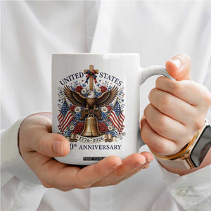 250 Anniversary USA Patriotic Eagle Coffee Mug Flower 250th Birthday 4th Of July 2026 TS10 Print Your Wear