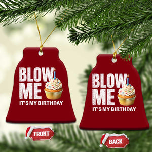 Blow Me Its My Birthday Ceramic Ornament Funny Adult Humor Dirty Jokes Bday Gag Gifts TS10 Print Your Wear