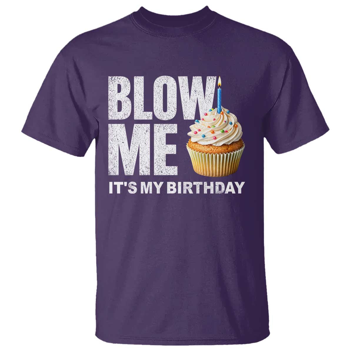 Blow Me Its My Birthday T Shirt Funny Adult Humor Dirty Jokes Bday Gag Gifts TS10 Purple Print Your Wear