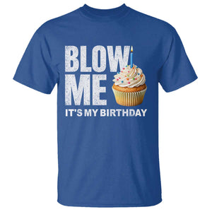 Blow Me Its My Birthday T Shirt Funny Adult Humor Dirty Jokes Bday Gag Gifts TS10 Royal Blue Print Your Wear