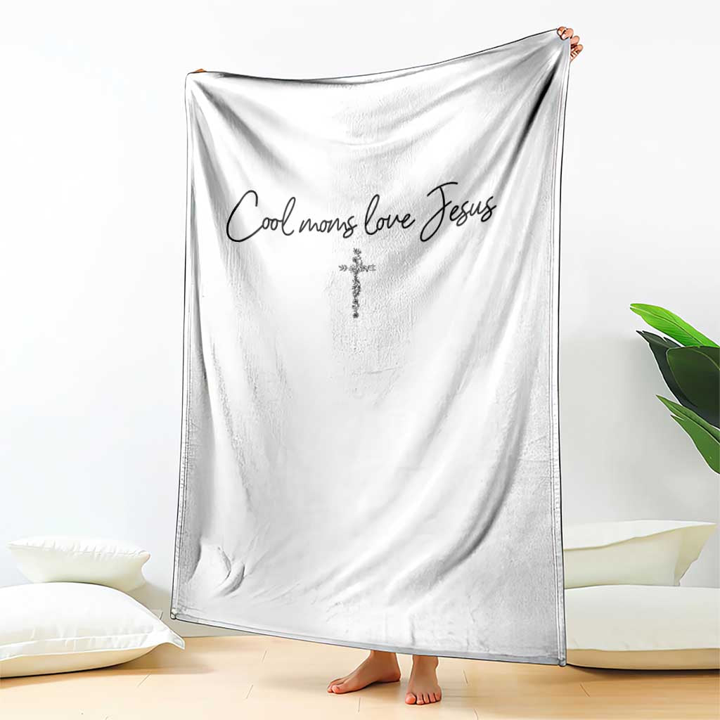 Cool Moms Love Jesus Throw Blanket Christian Mom Floral Mama Mothers Day TS10 Print Your Wear