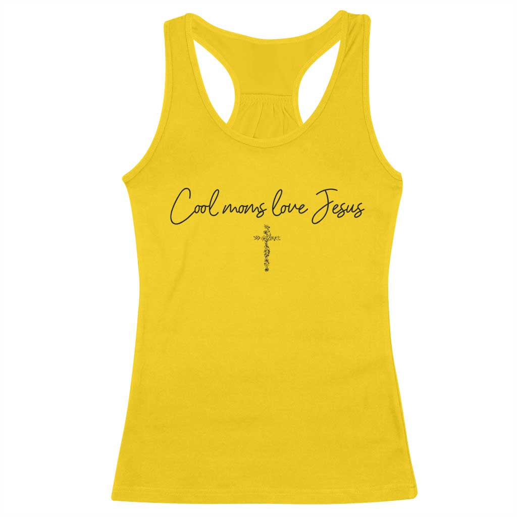 Cool Moms Love Jesus Racerback Tank Top Christian Mom Floral Mama Mothers Day TS10 Daisy Print Your Wear