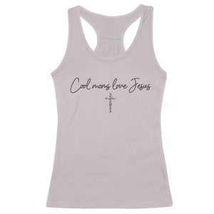 Cool Moms Love Jesus Racerback Tank Top Christian Mom Floral Mama Mothers Day TS10 Ice Gray Print Your Wear