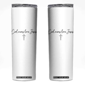 Cool Moms Love Jesus Skinny Tumbler Christian Mom Floral Mama Mothers Day TS10 White Print Your Wear